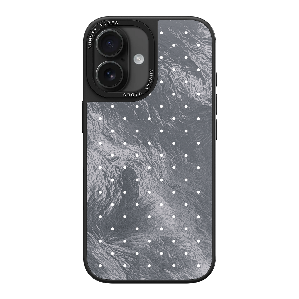 Silver Moon Dots iPhone Case