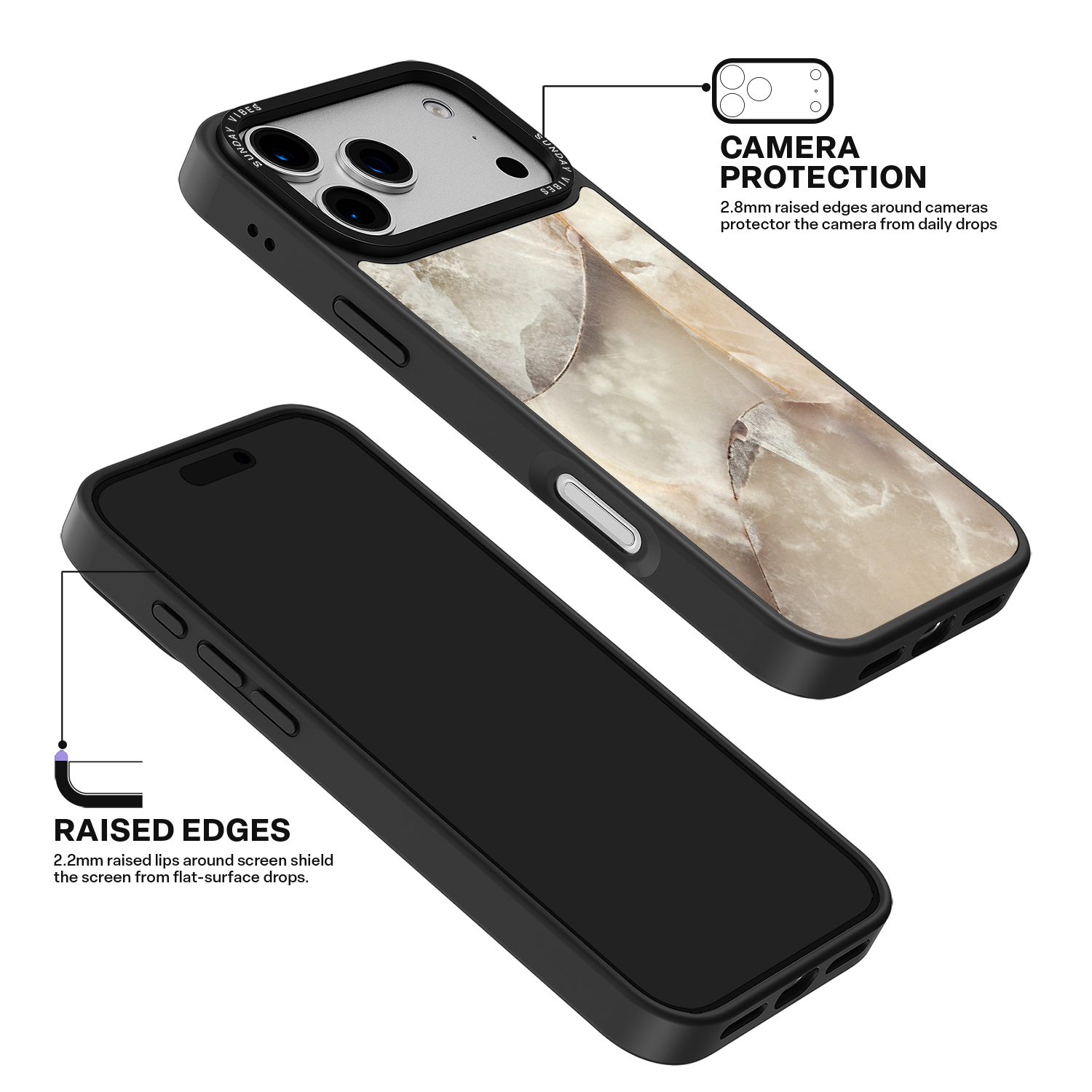 Alabaster Whirl iPhone Case