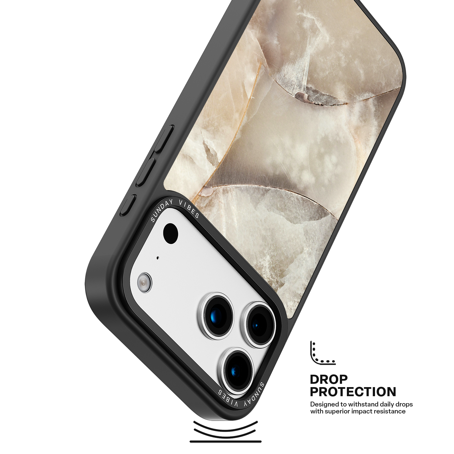 Alabaster Whirl iPhone Case