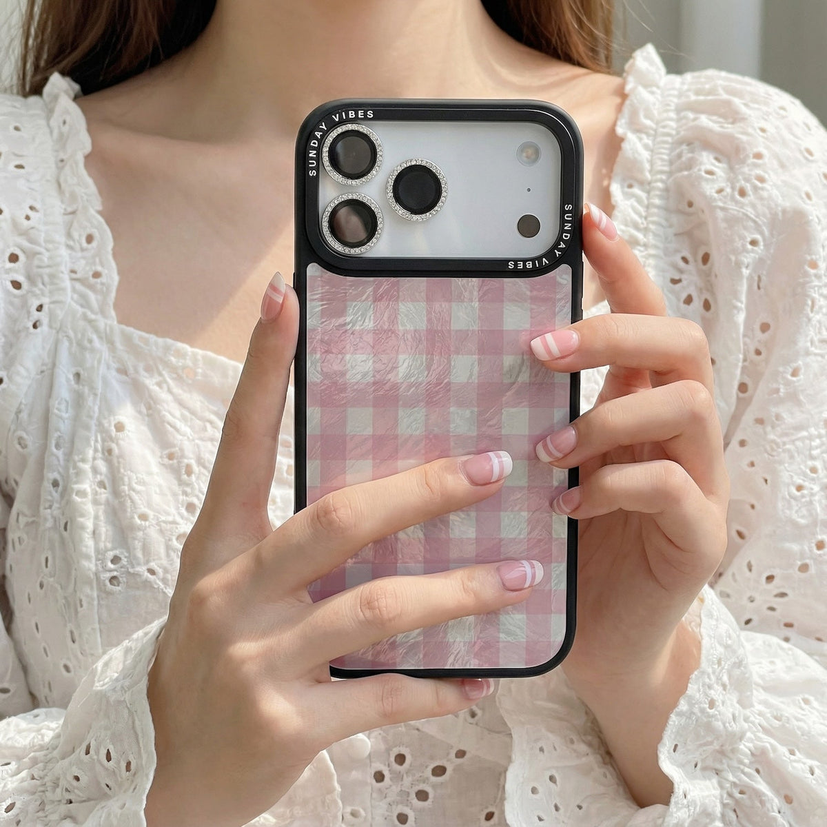 Bubblegum Check iPhone Case