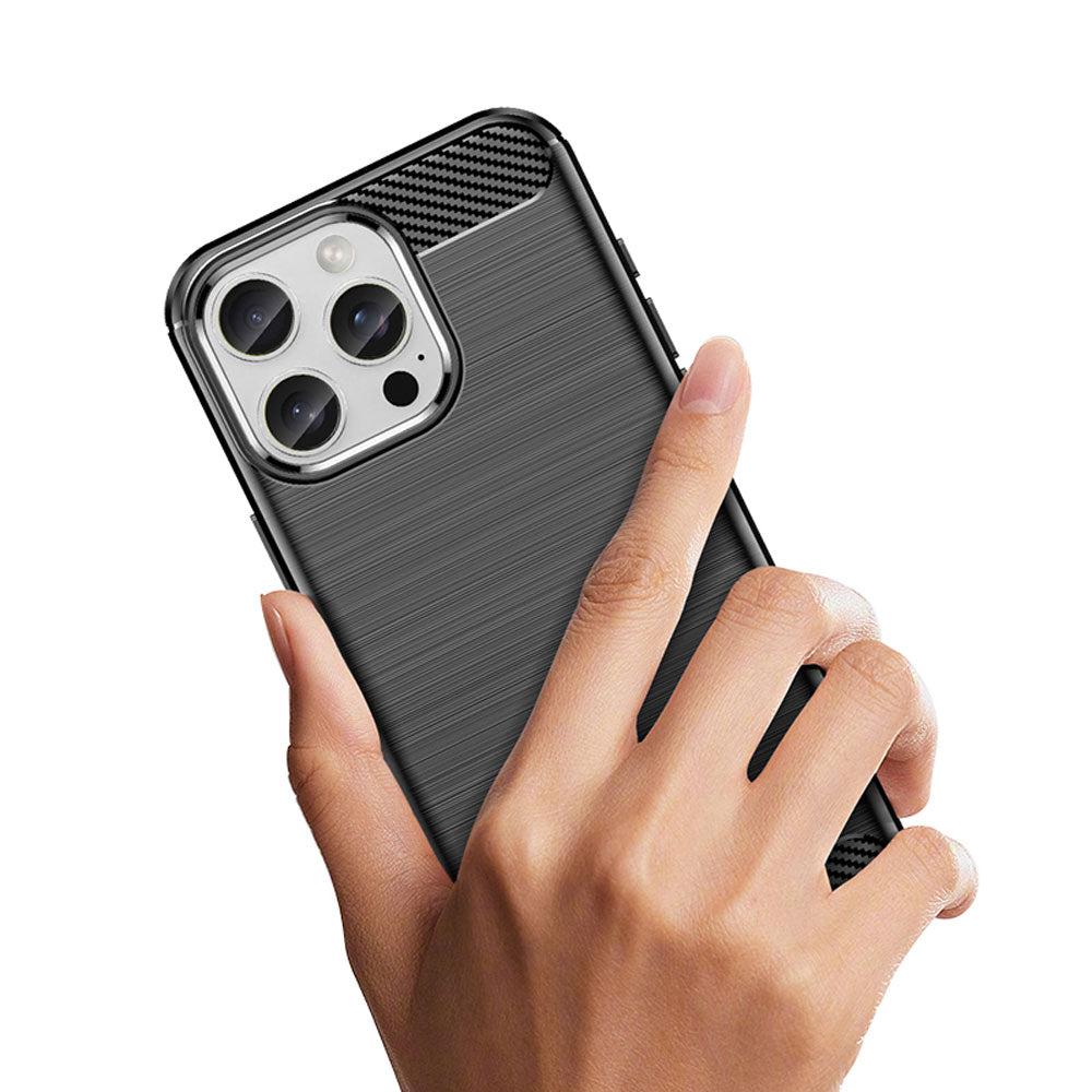 Carbon designed soft silicone protective iPhone case