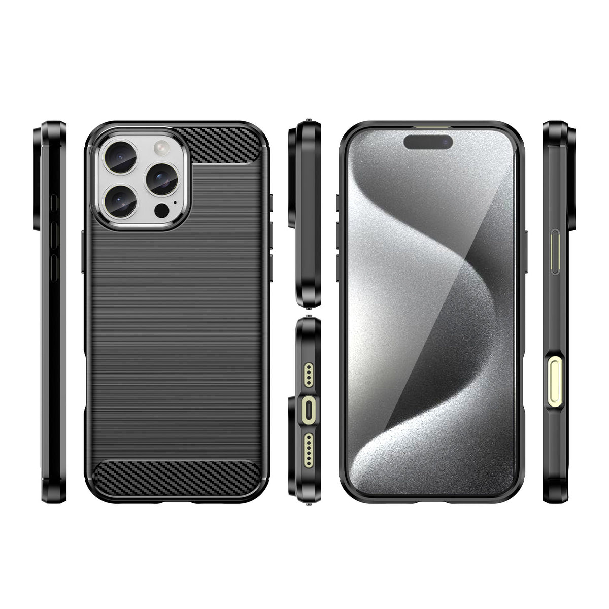 Carbon designed soft silicone protective iPhone case