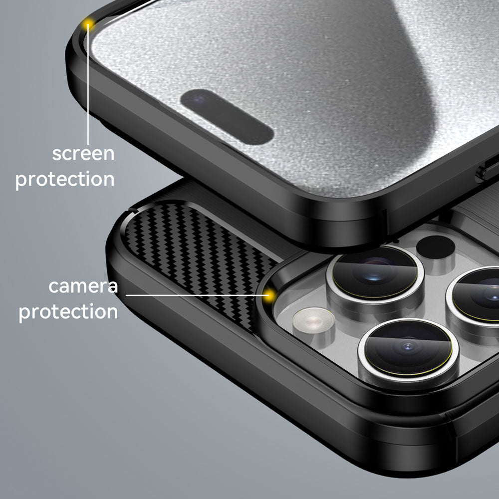 Carbon designed soft silicone protective iPhone case