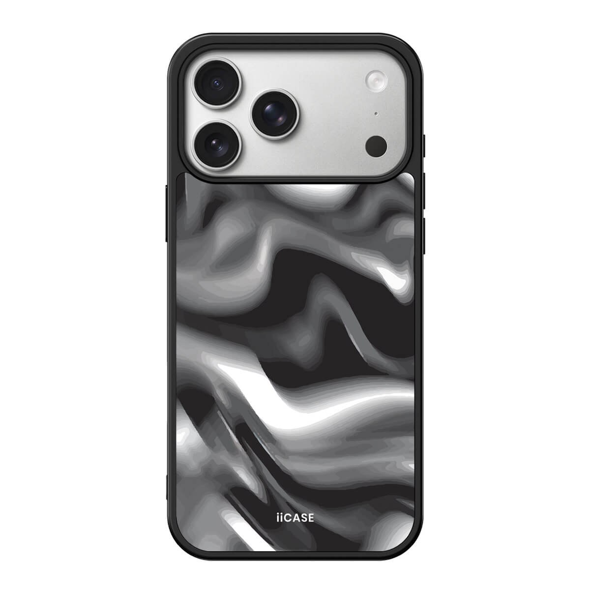 Monochrome Waves Elite iPhone Case