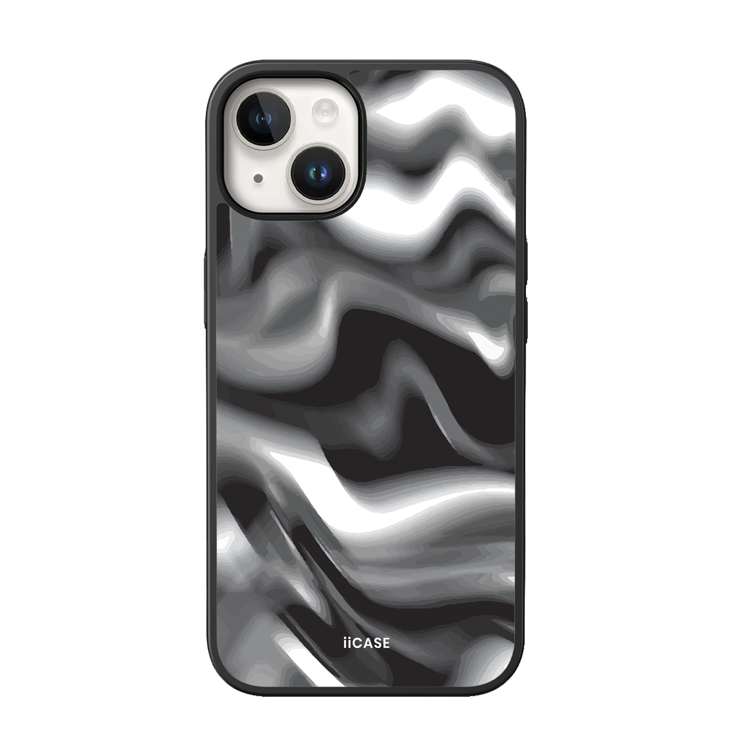 Monochrome Waves Elite iPhone Case