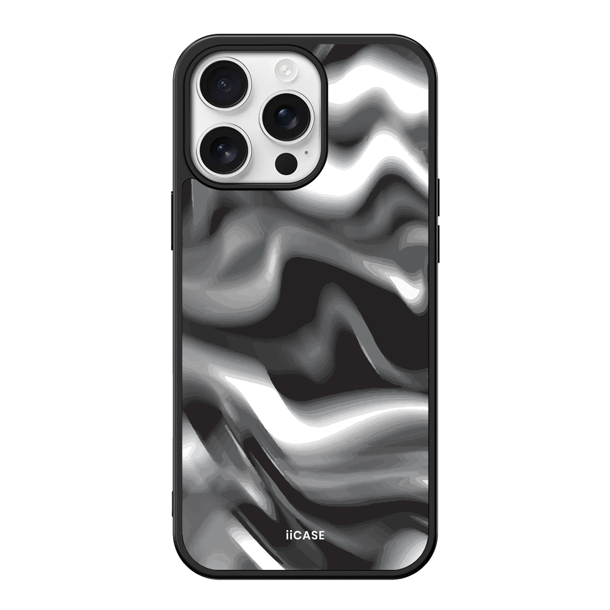 Monochrome Waves Elite iPhone Case
