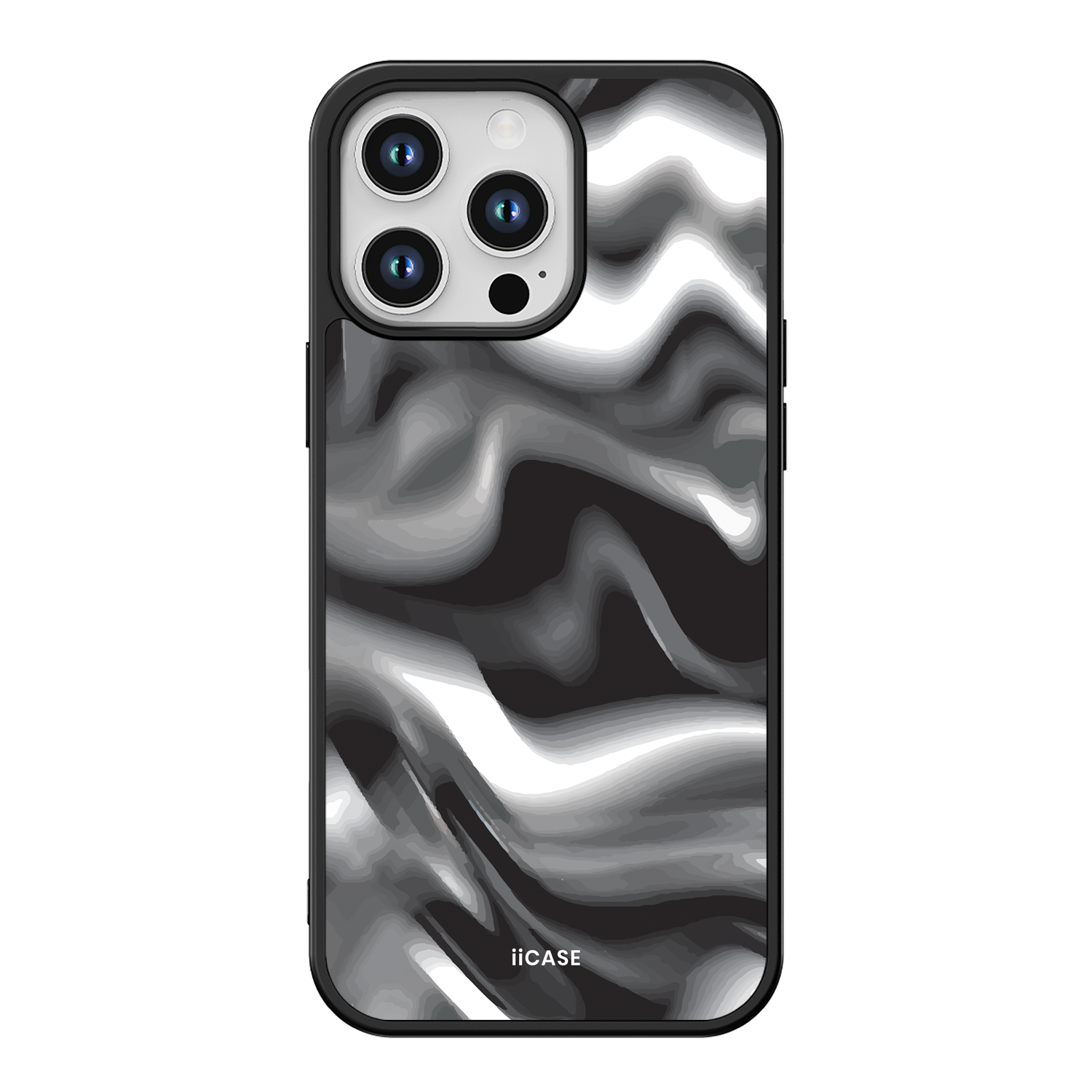 Monochrome Waves Elite iPhone Case