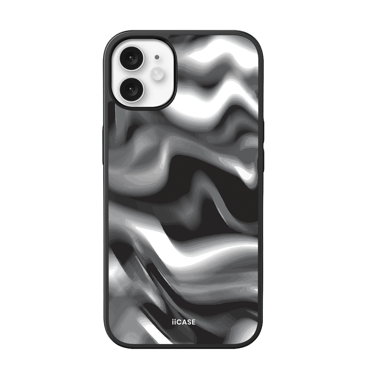 Monochrome Waves Elite iPhone Case