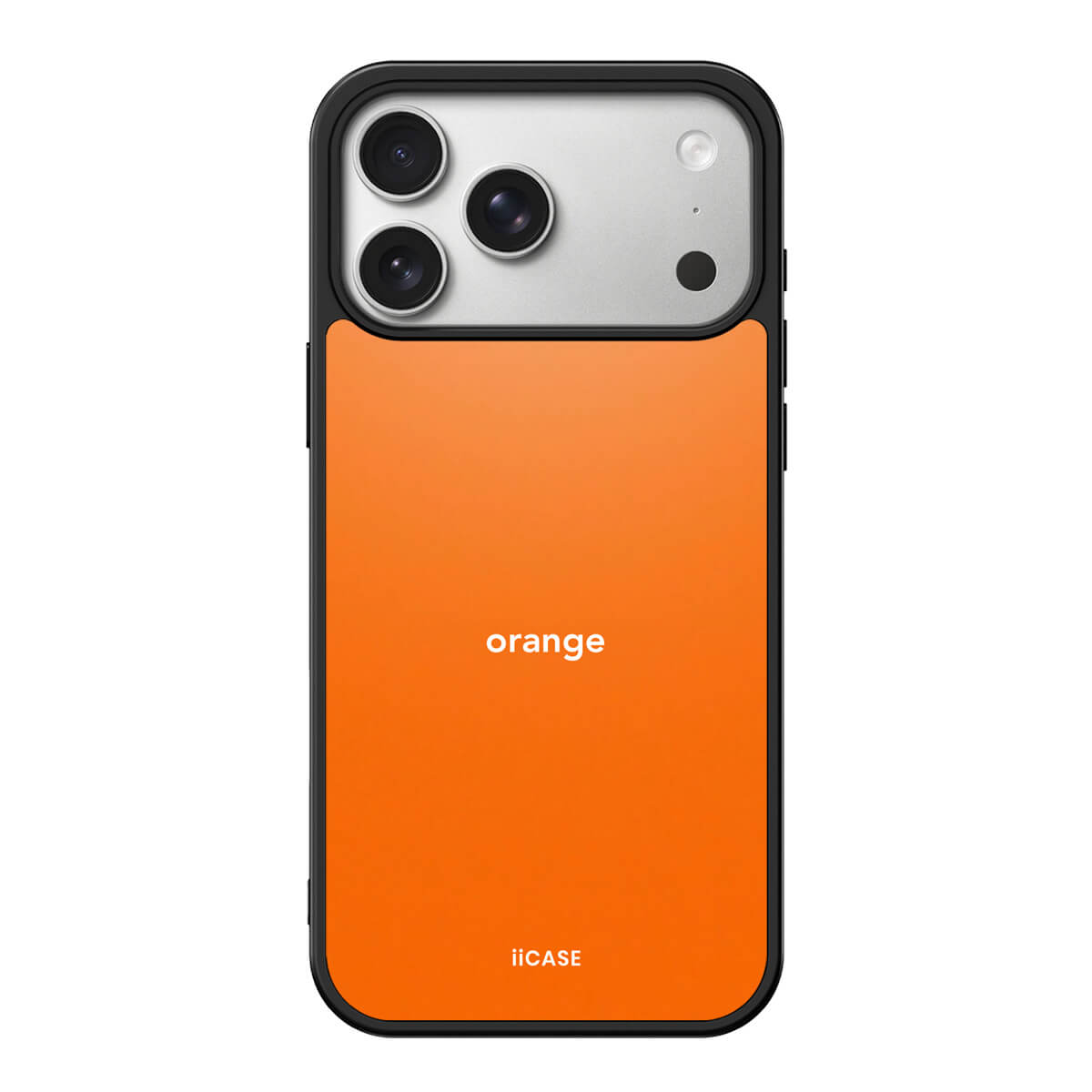 Vibrant Orange Typography iPhone Case