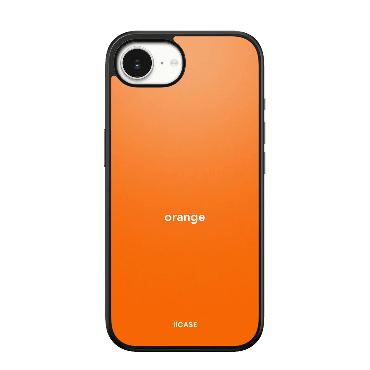 Vibrant Orange Typography iPhone Case