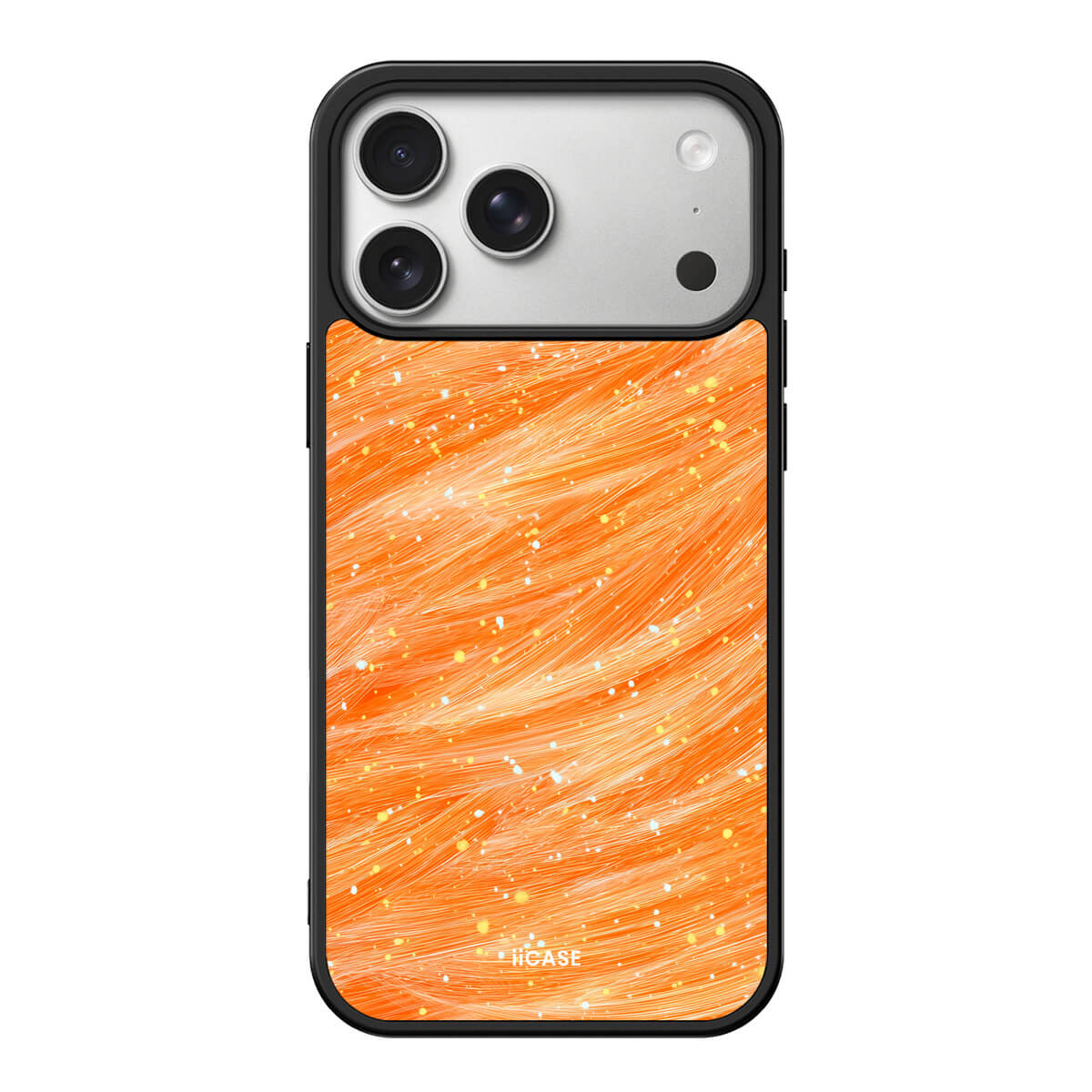Orange Glimmering Brushstroke iPhone Case