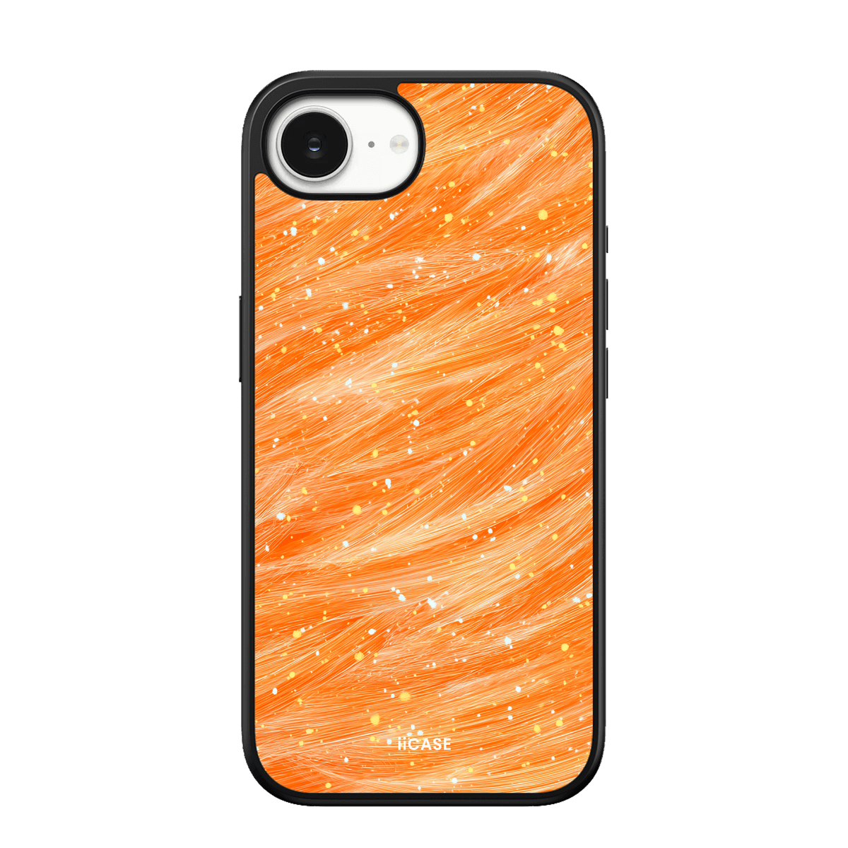 Orange Glimmering Brushstroke iPhone Case