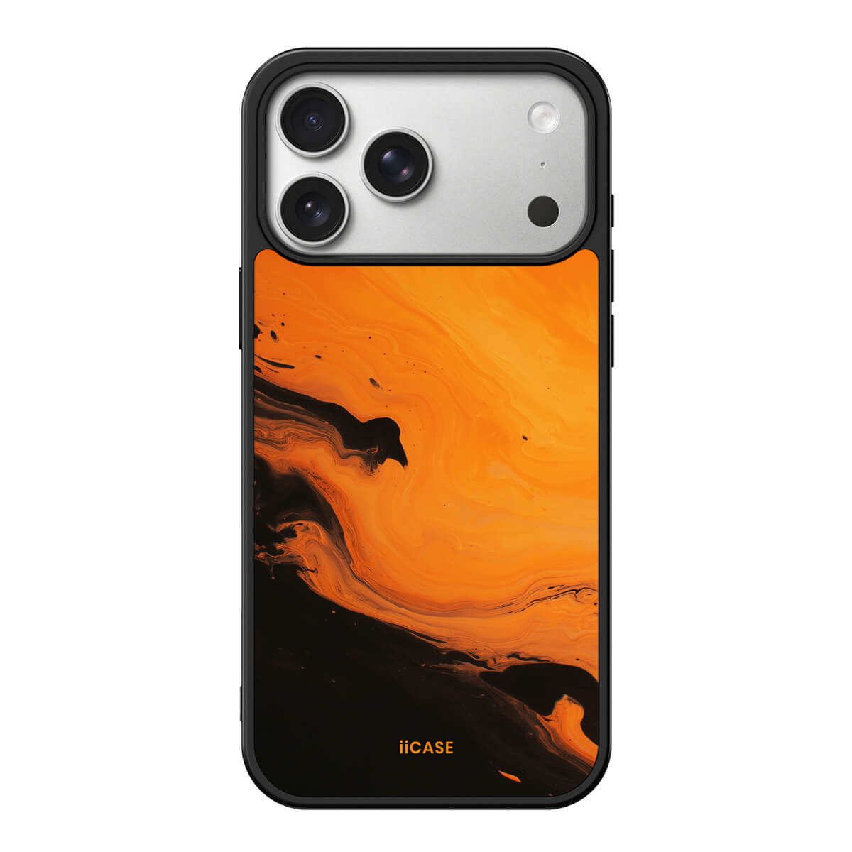 Orange Fluid Art iPhone Case