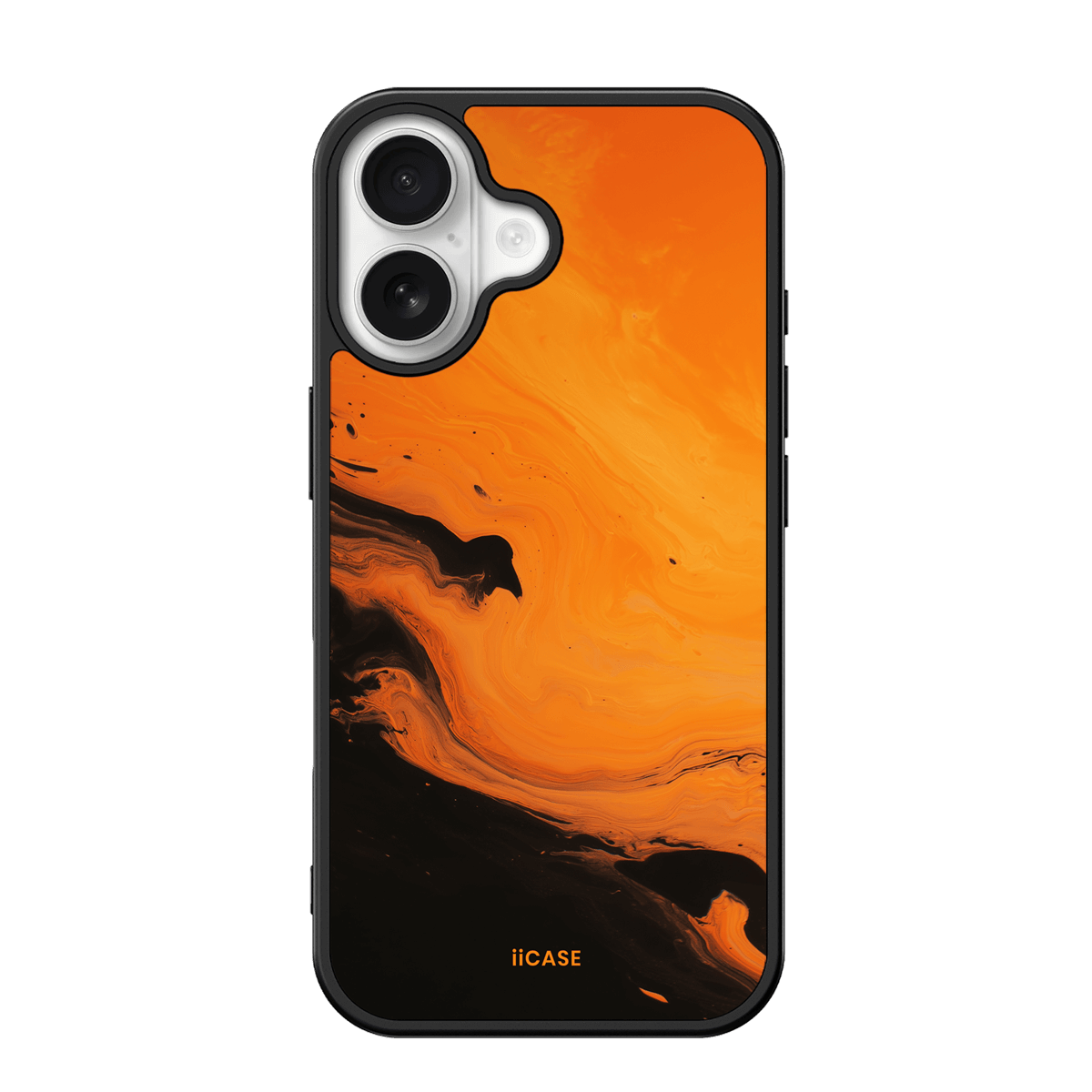 Orange Fluid Art iPhone Case