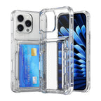 Crystal Protective Cards Pocket iPhone Case