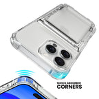 Crystal Protective Cards Pocket iPhone Case