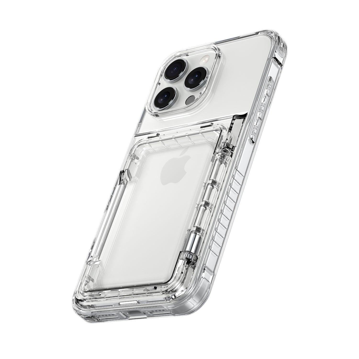 Crystal Protective Cards Pocket iPhone Case