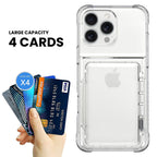 Crystal Protective Cards Pocket iPhone Case