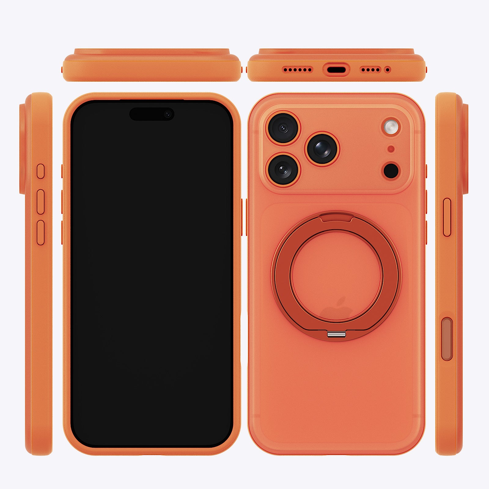 FrostShield 360 Stand MagSafe Case for iPhone 17 Pro - Coral Orange - view 03