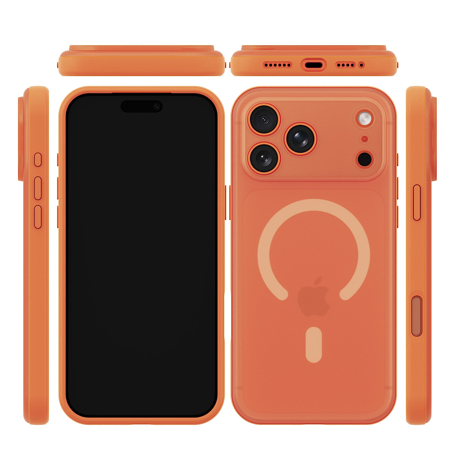 FrostShield MagSafe Case for iPhone 17 Pro - Coral Orange - view 03