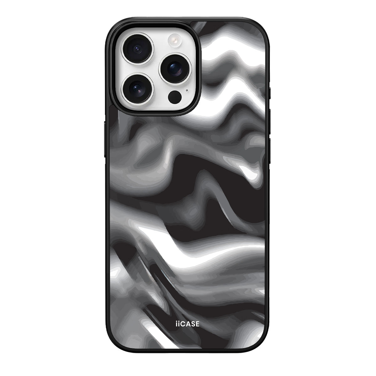 Monochrome Waves Elite iPhone Case