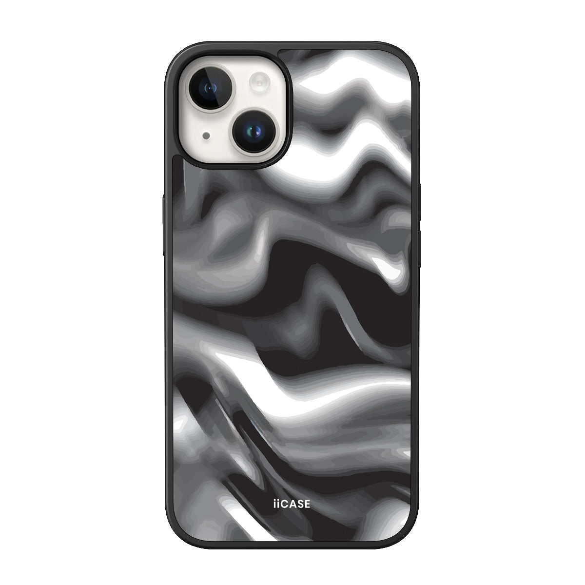 Monochrome Waves Elite iPhone Case