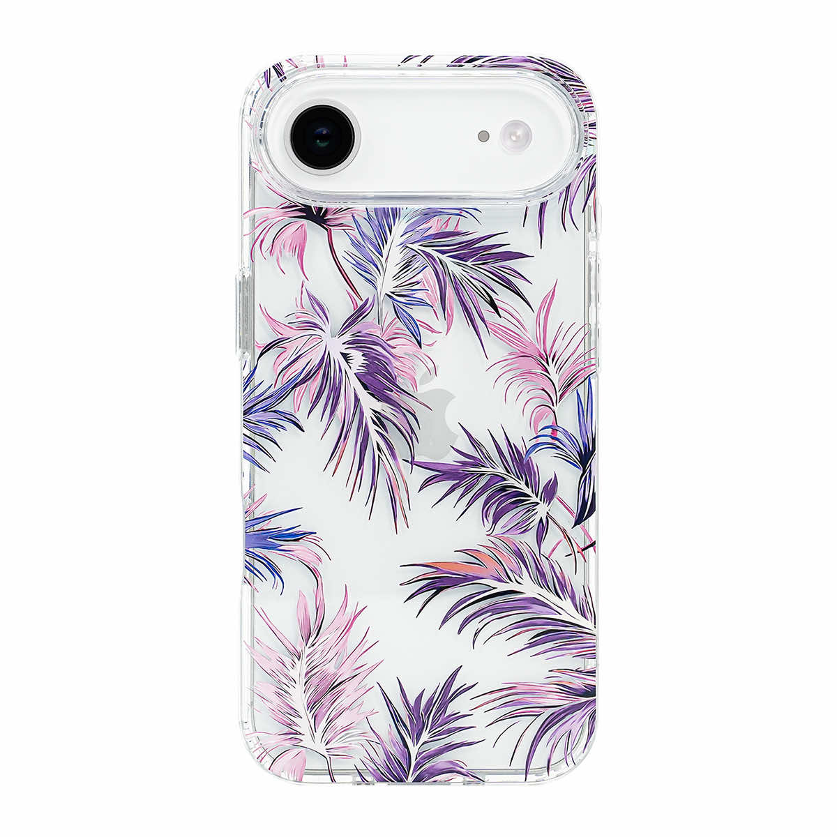 Holographic Pastel Leaf Clear iPhone Case