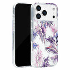 Holographic Pastel Leaf Clear iPhone Case