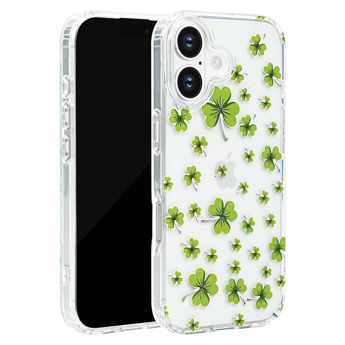 Holographic Shamrock Clear iPhone Case