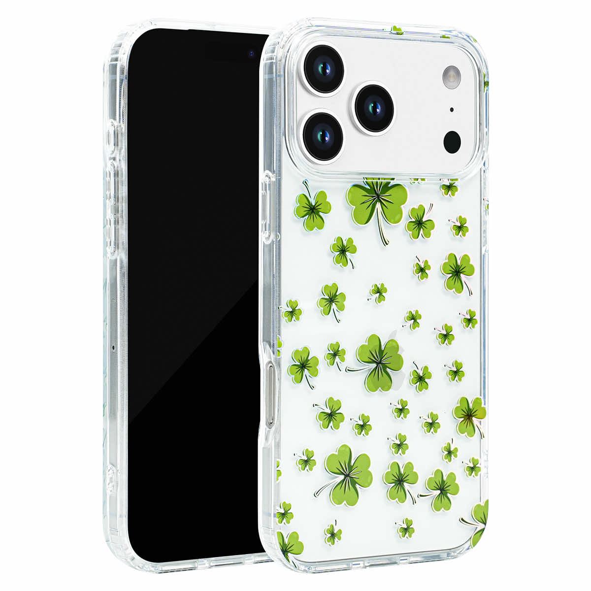 Holographic Shamrock Clear iPhone Case
