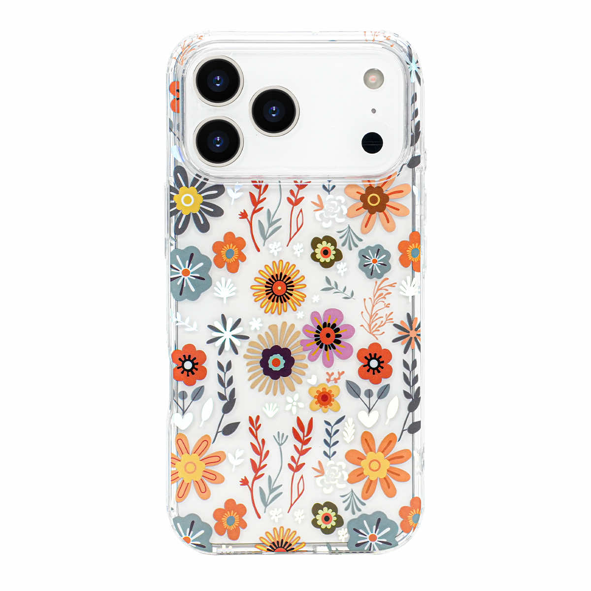 Holographic Vibrant Wildflower Clear iPhone Case