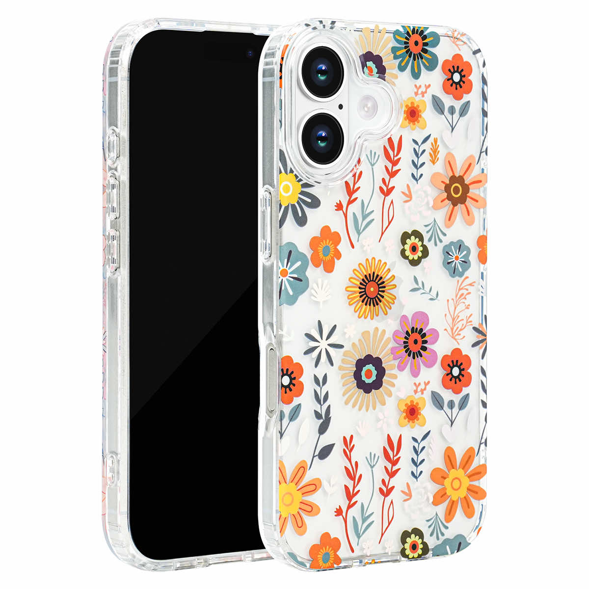 Holographic Vibrant Wildflower Clear iPhone Case