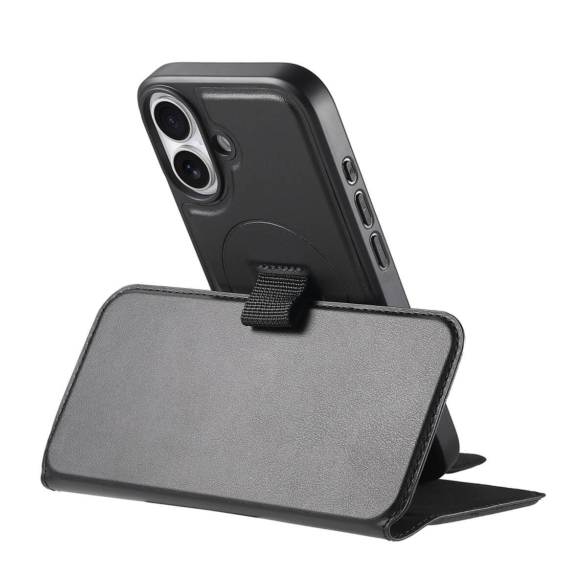 MagSafe Detachable Wallet iPhone Case - Black
