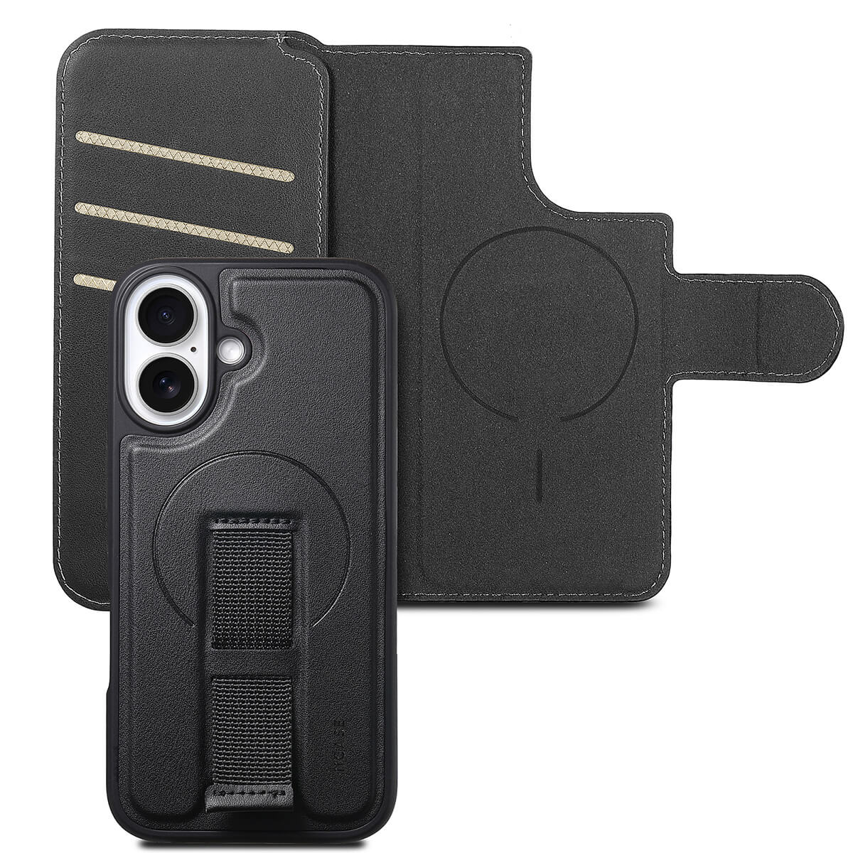 MagSafe Detachable Wallet iPhone Case - Black