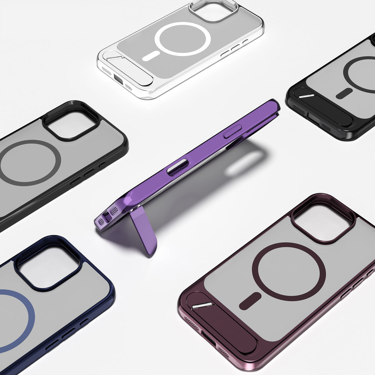 Kickstand Metalic Protective iPhone Case