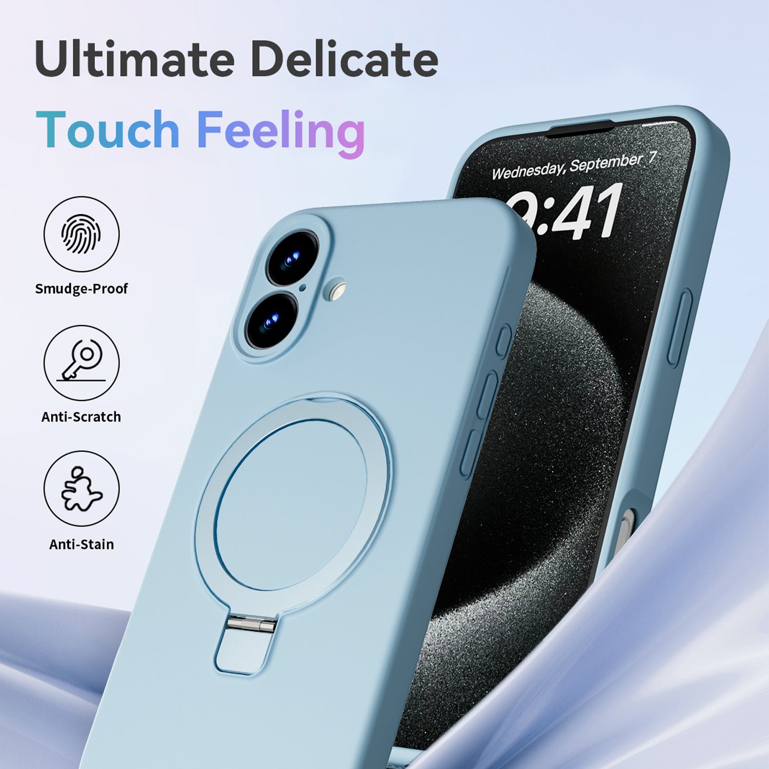 Silicone MagSafe iPhone Case with Ring