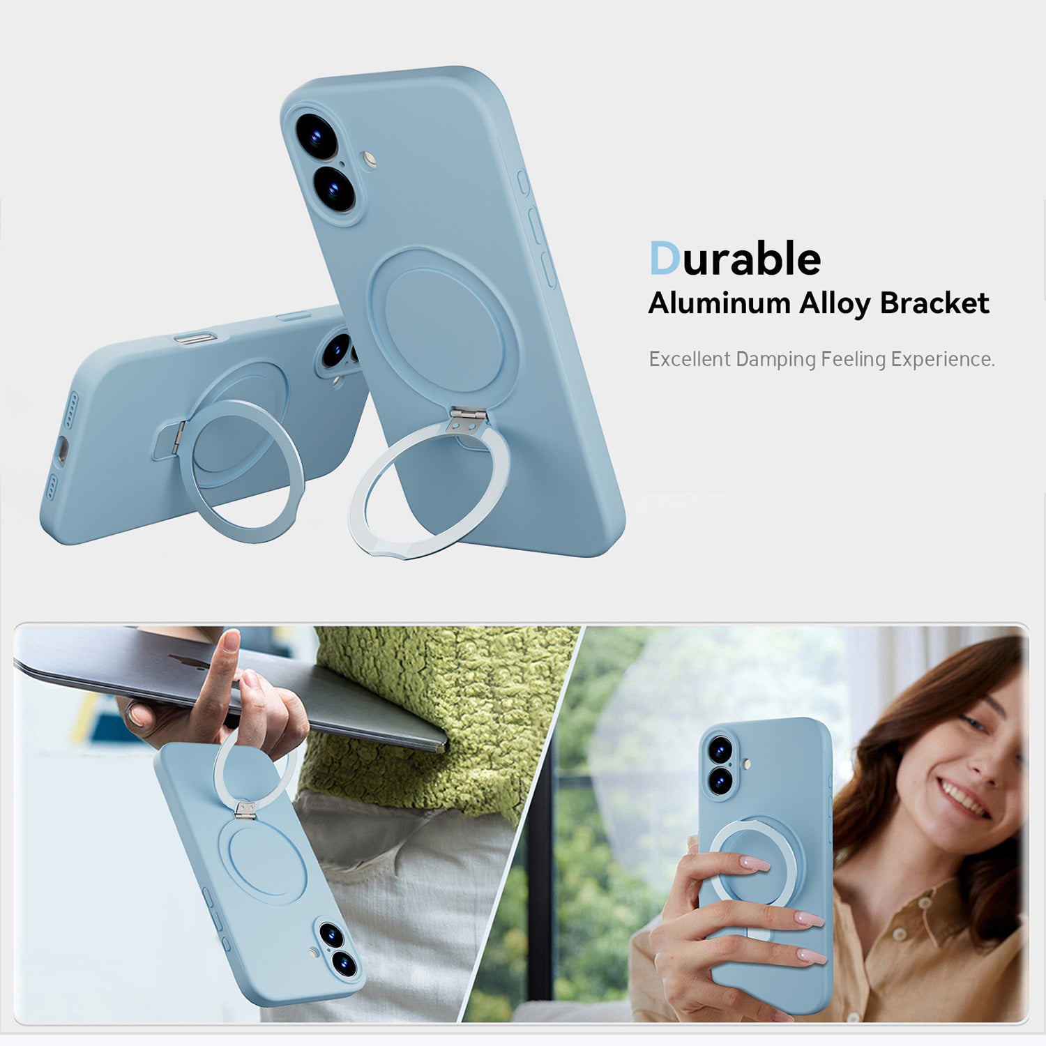 Silicone MagSafe iPhone Case with Ring