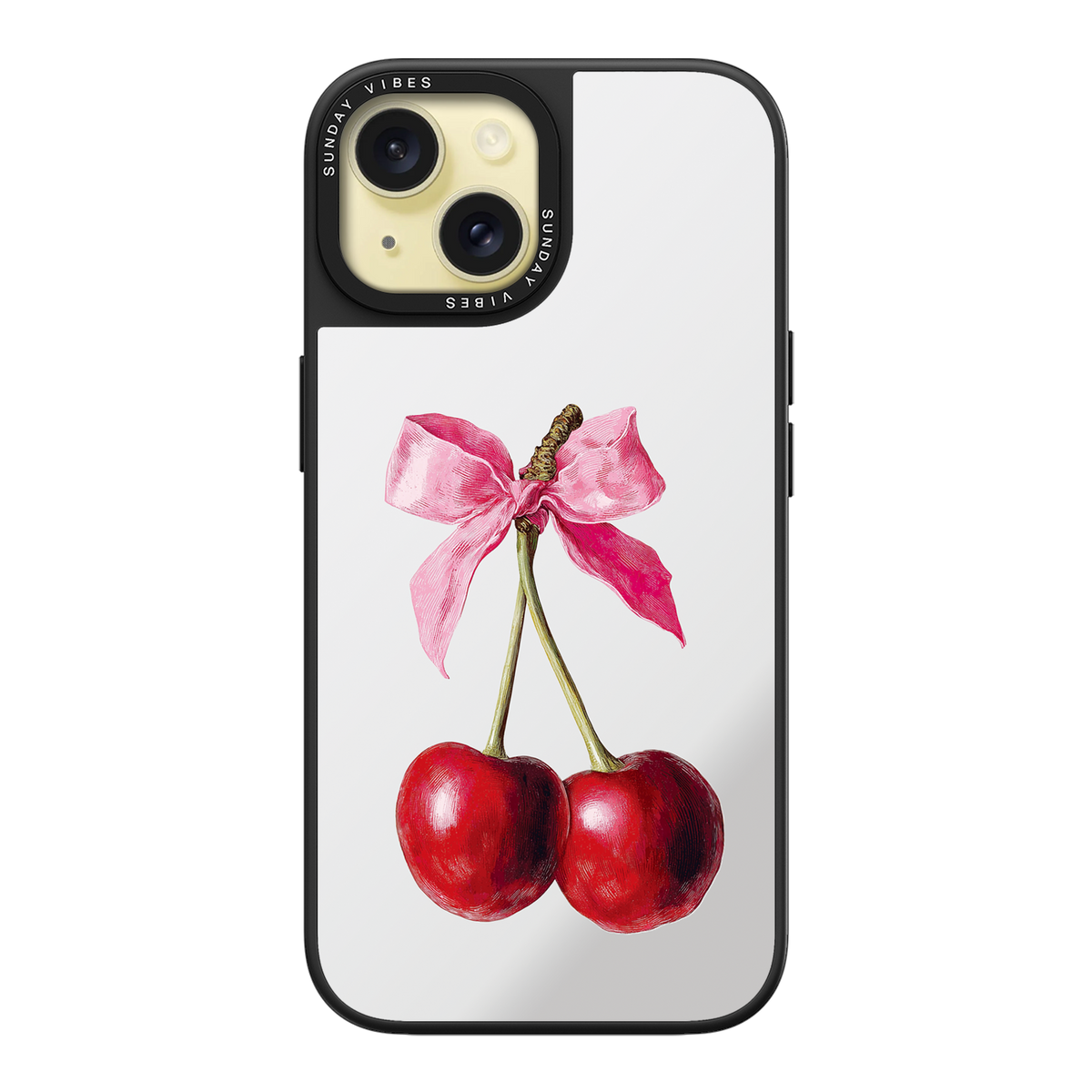Cherry Charm Mirror iPhone Case