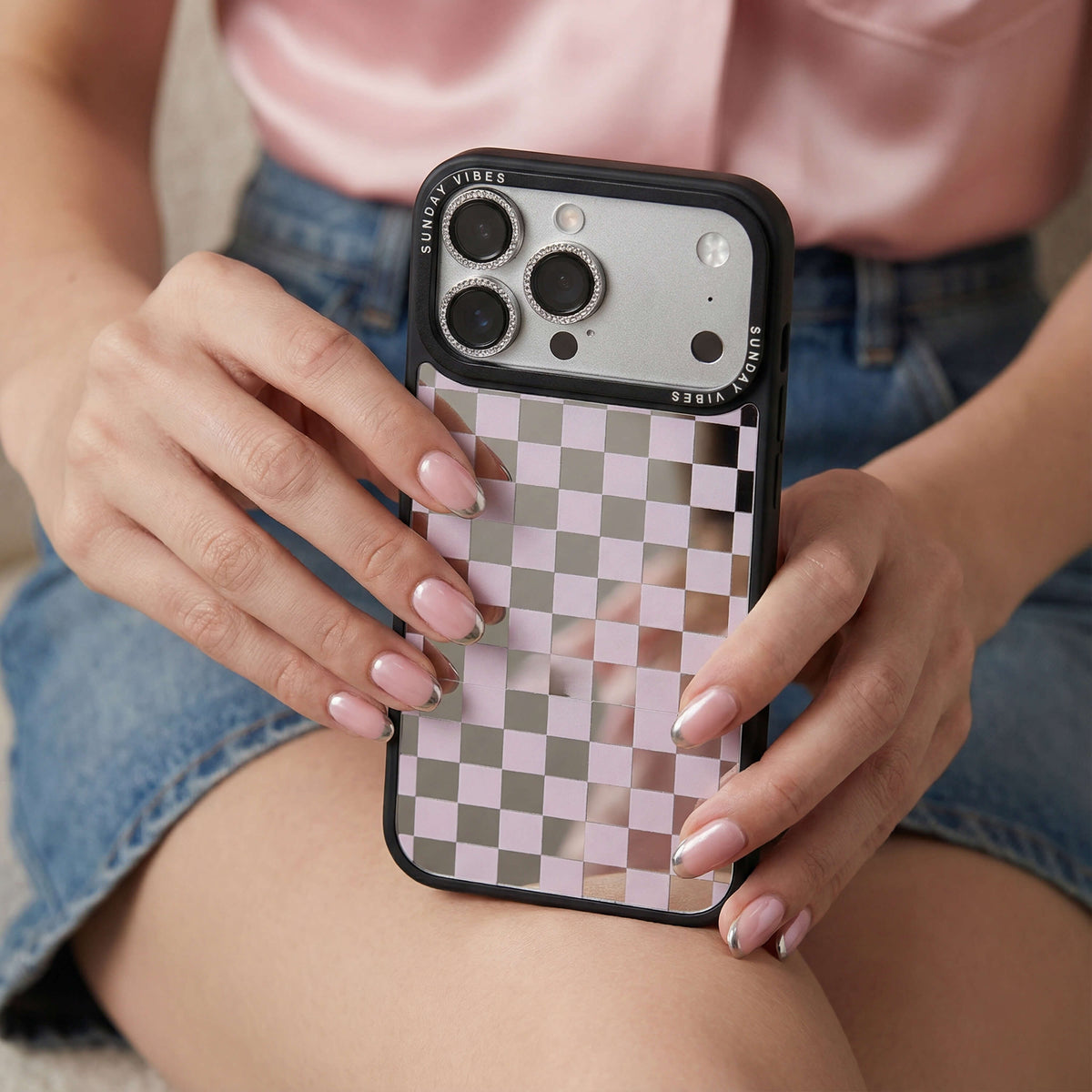 Pink Glitch iPhone Case