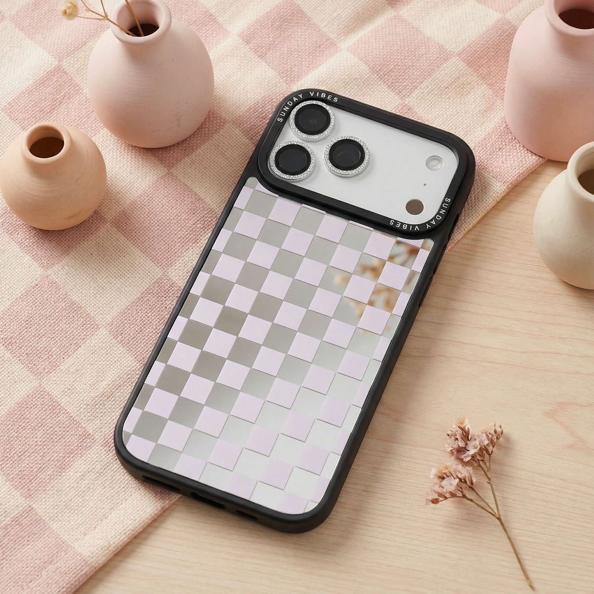 Pink Glitch iPhone Case