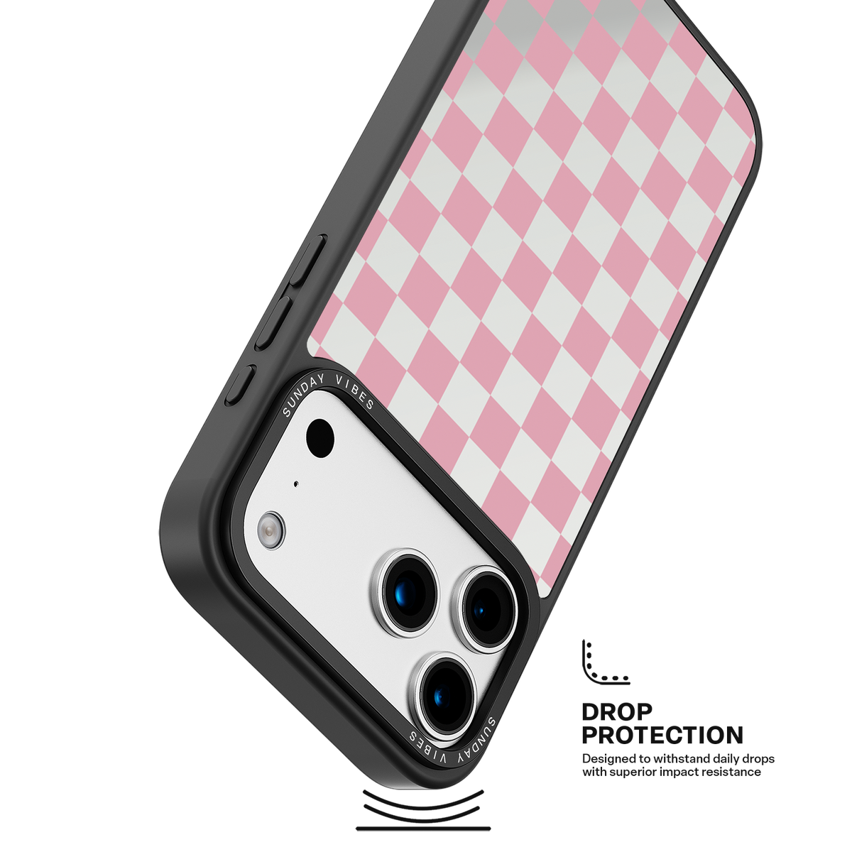 Pink Glitch iPhone Case
