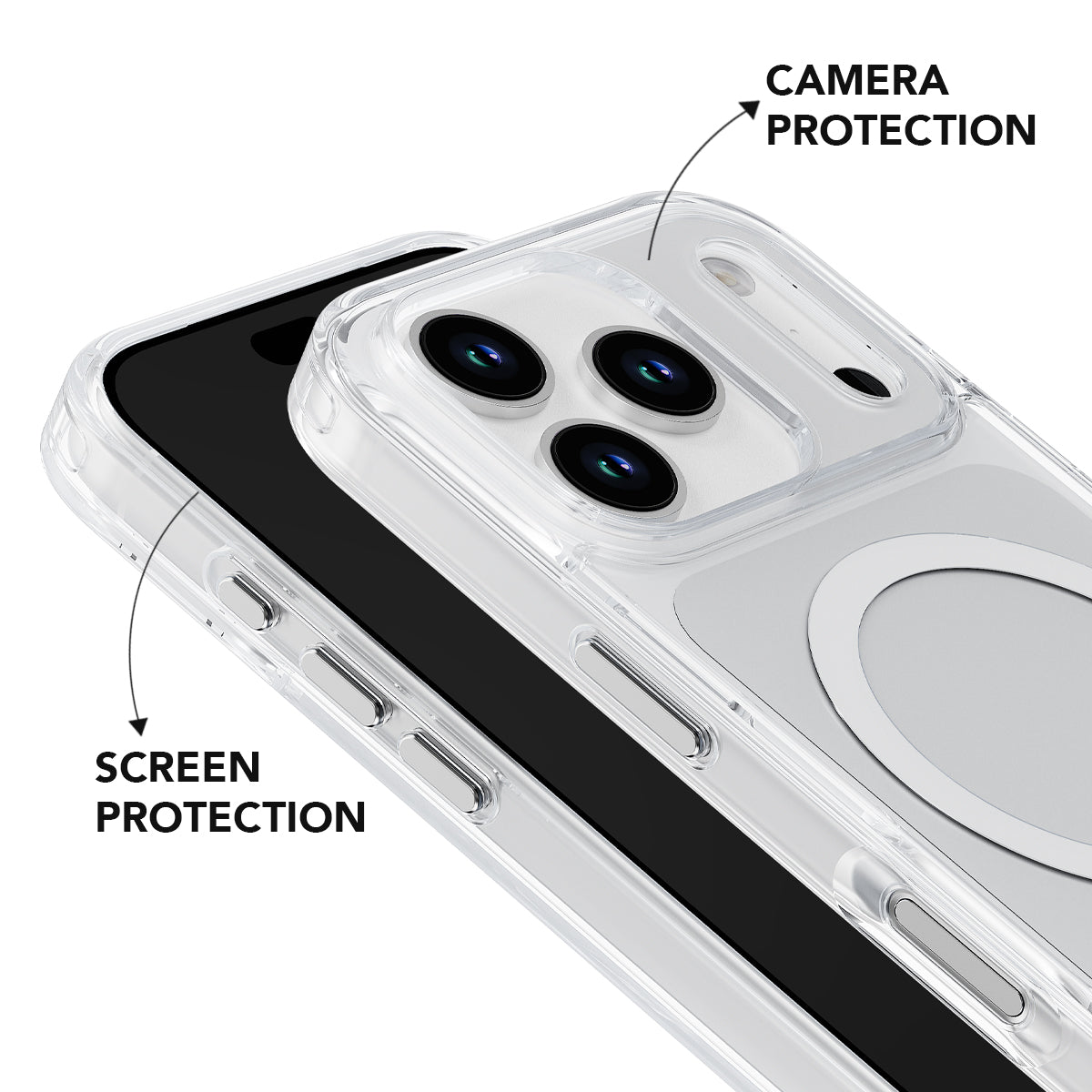 Military Protection Clear MagSafe iPhone Case