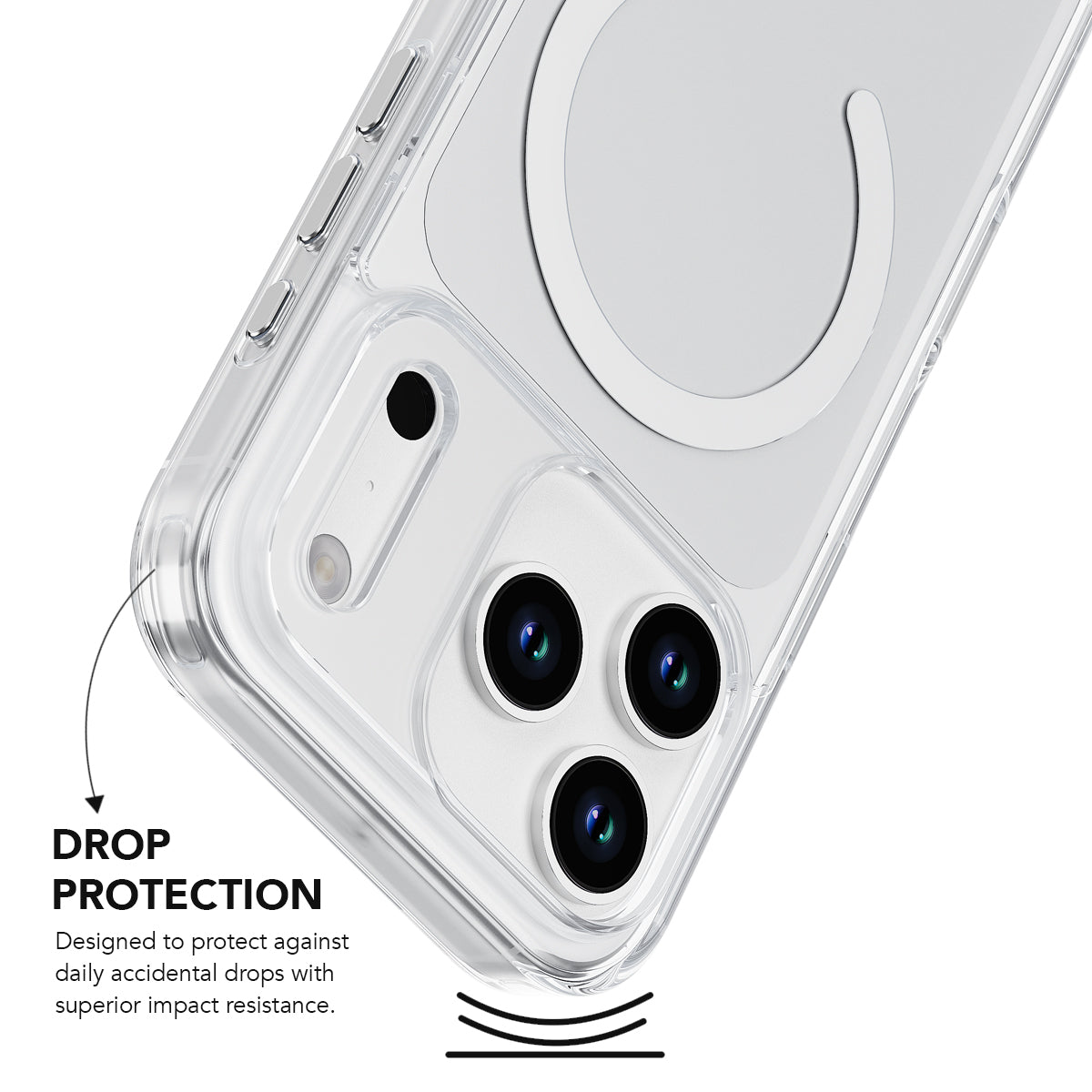 Military Protection Clear MagSafe iPhone Case