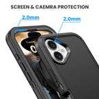 Military Ultra Protection iPhone Case with Glass Screen Protector
