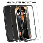 Military Ultra Protection iPhone Case with Glass Screen Protector
