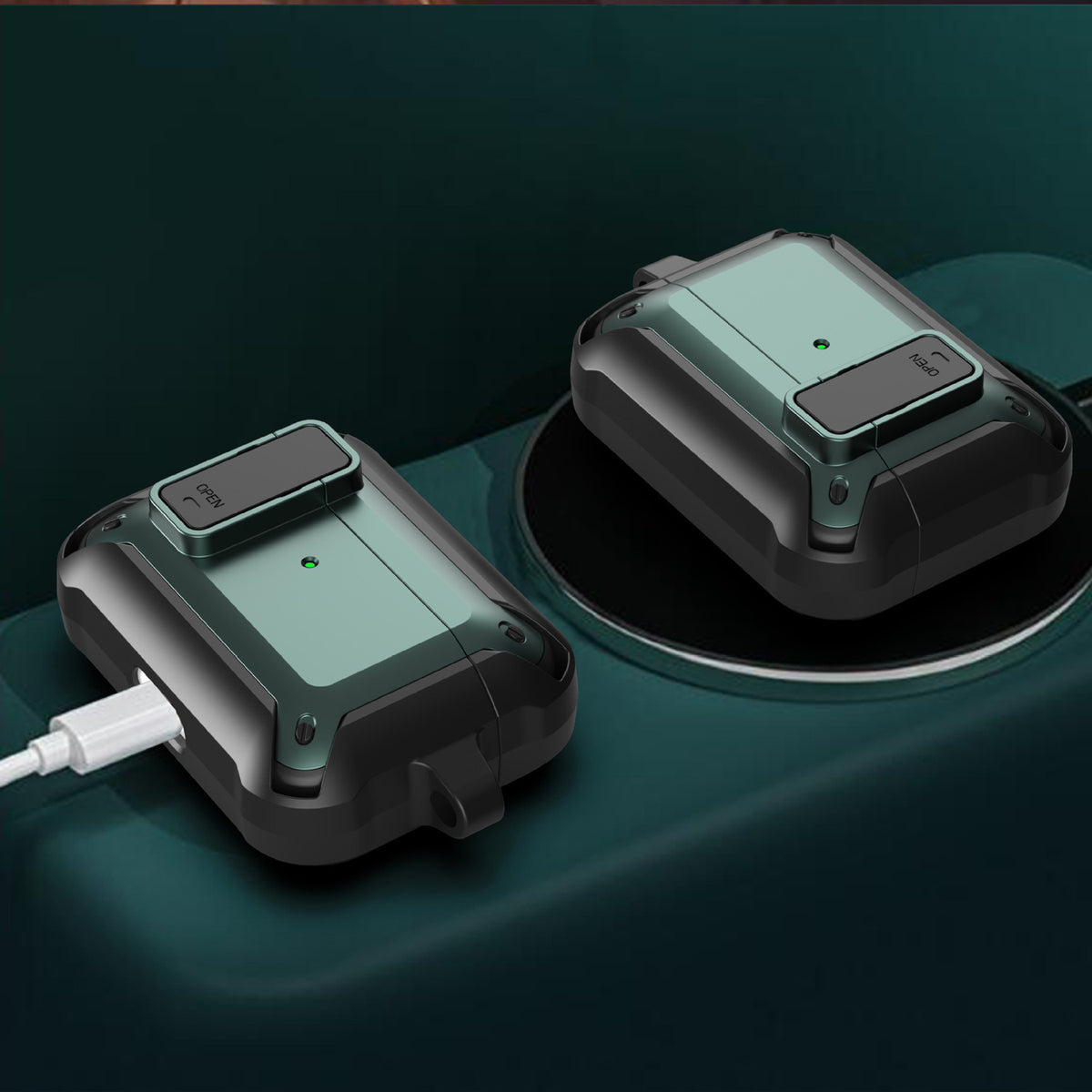 Smart Lock Metalic Protective AirPods Case