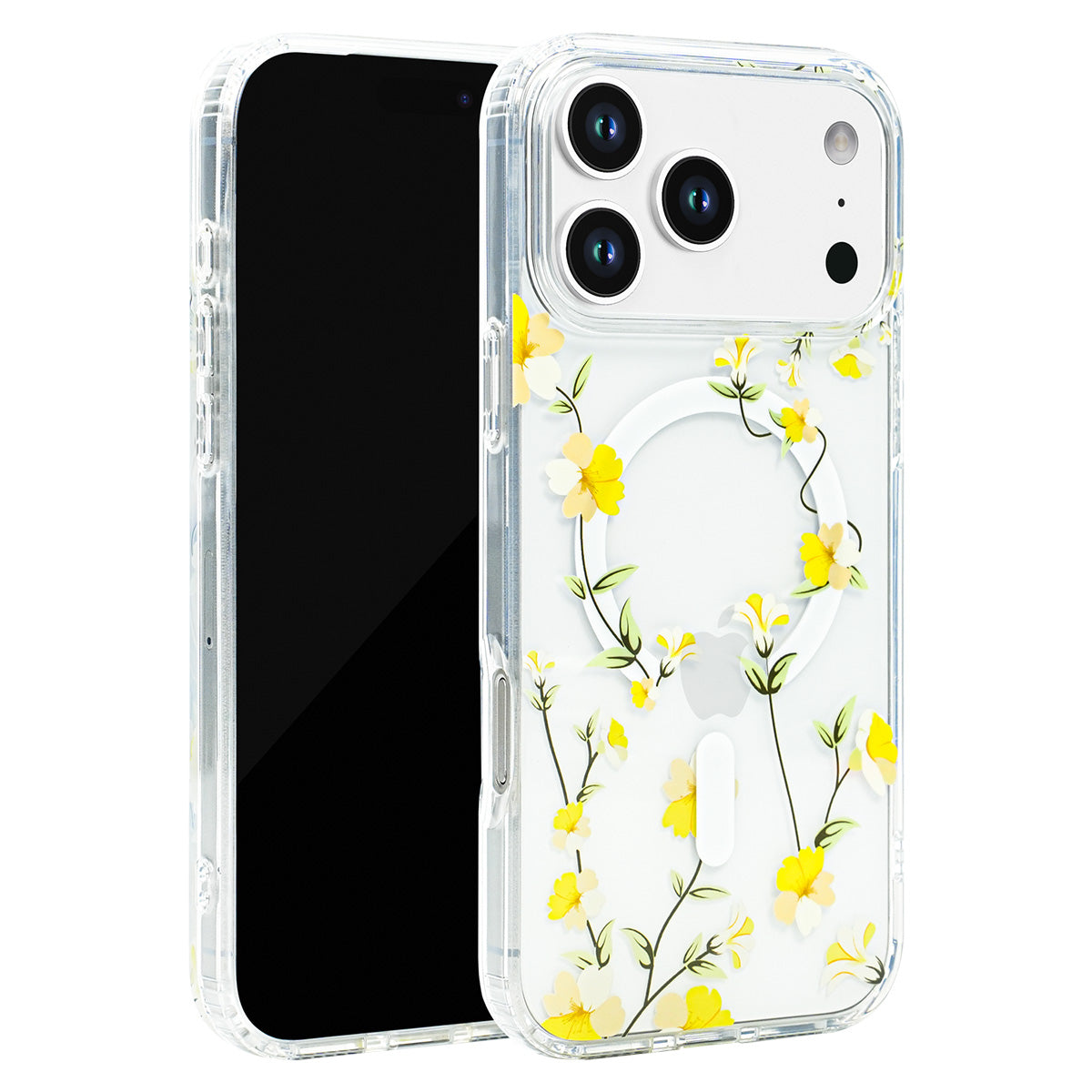 Yellow Floral MagSafe iPhone Case