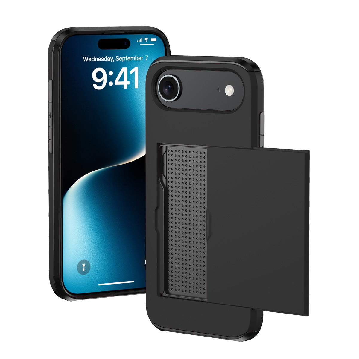 Protective slide card pocket iPhone Case