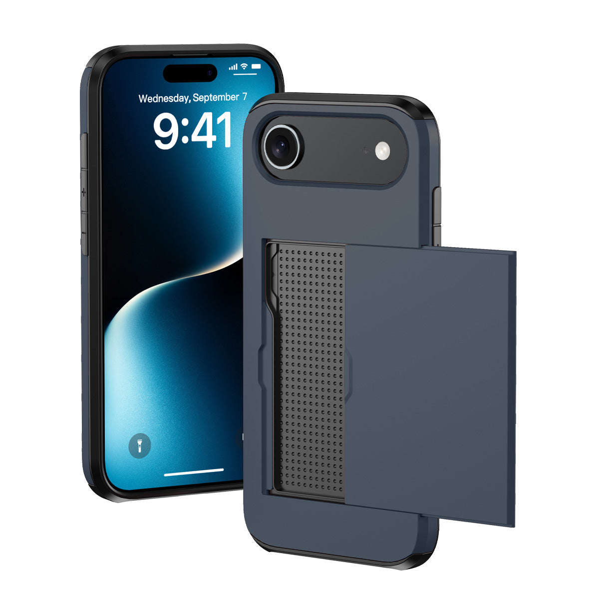 Protective slide card pocket iPhone Case