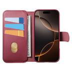 MagSafe Detachable Wallet iPhone Case - Burgundy